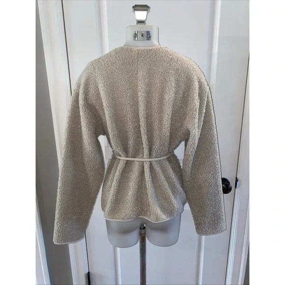 Haven Well Within Beige Sherpa‎ Belted Cozy Jacket Size Small New with Tags Vests